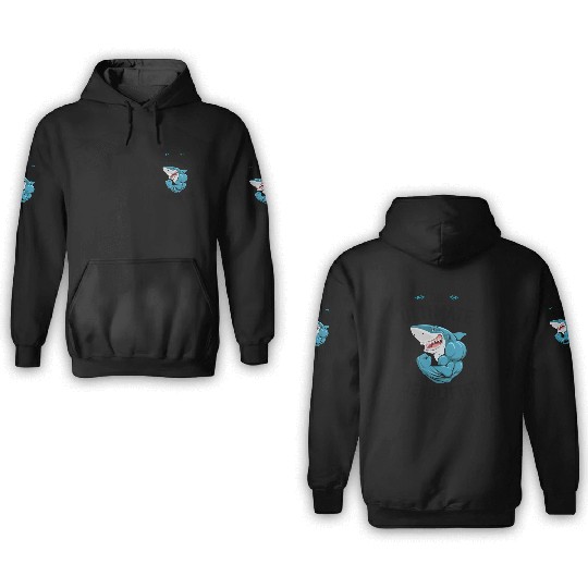 The Ultimate Deadlifter 3D Hoodies, Shark Gym Lover 3D Hoodies