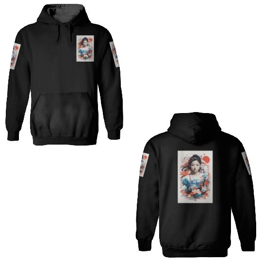 Unisex Japanese sticker designs 3D Hoodies