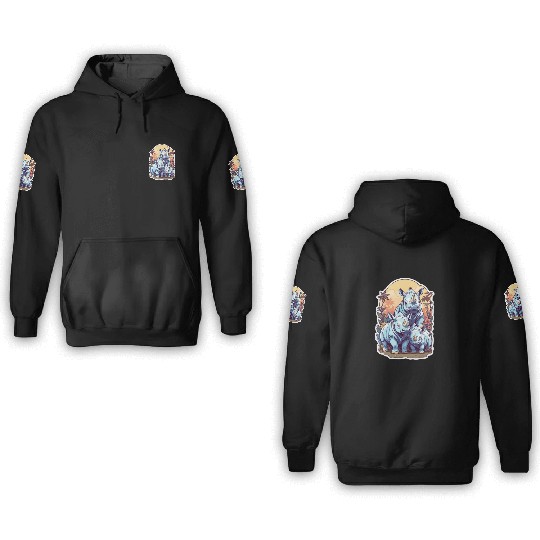 Rhinos Kawaii 3D Hoodies
