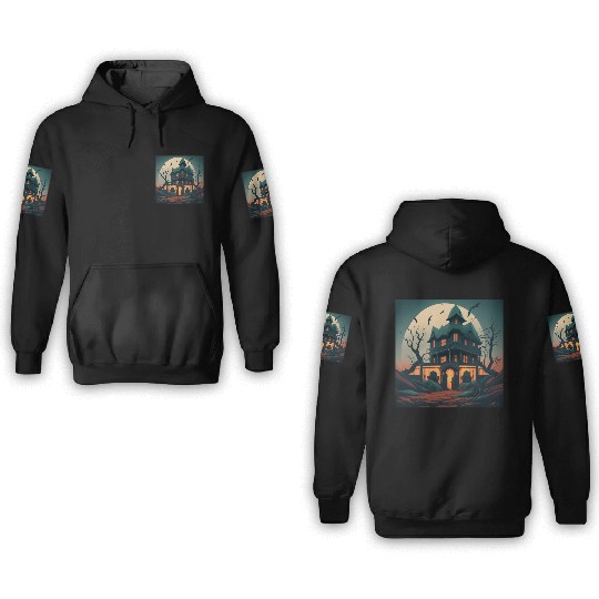 Haunted House 3D Hoodies