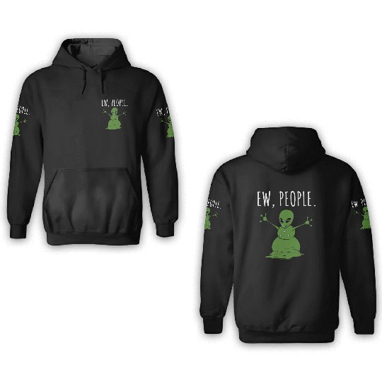 Ew People Alien Snowman 3D Hoodies