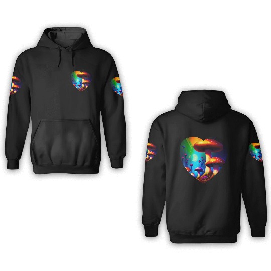 Love mushrooms 3D Hoodies