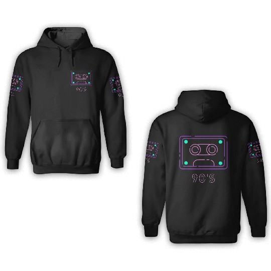 90's design 3D Hoodies