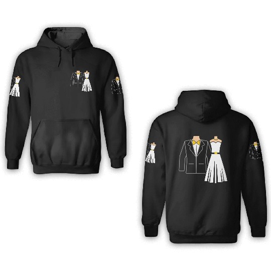 Wedding clothes bride groom 3D Hoodies