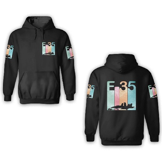 F35 Vintage Air Force Fighter Jets 3D Hoodies