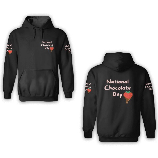 Happy national chocolate day 3D Hoodies