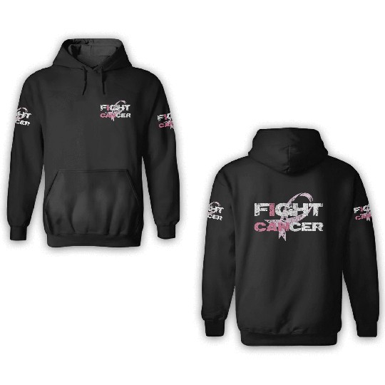 Fight cancer. Breast cancer awareness. 3D Hoodies