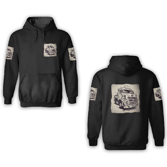 Old School Truck / Oldtimer / Car / Vintage / 60s 3D Hoodies