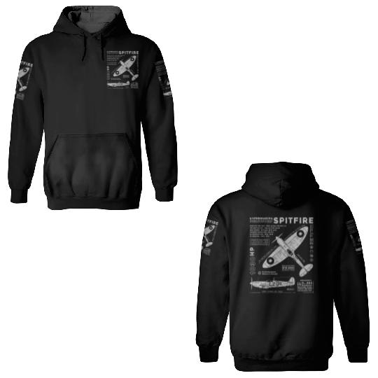 Supermarine Spitfire 3D Hoodies