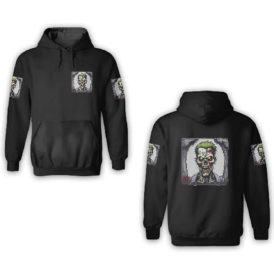 Zombie / Monster / Halloween /green / undead /dead 3D Hoodies