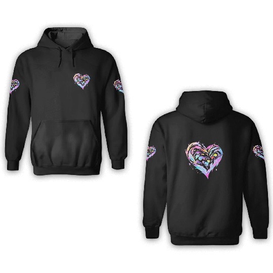 Abstract Heart 3D Hoodies