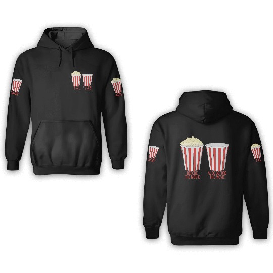 Popcorn at the cinema 3D Hoodies