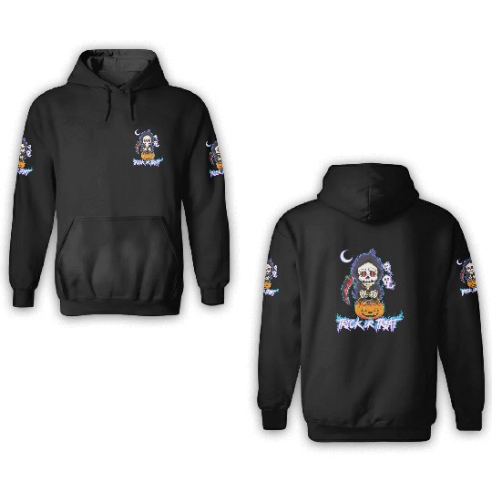 Trick or Treat Grim Reaper 3D Hoodies