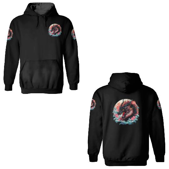 Tokyo Asia 80s Japanese Retro Dragon Dragon 3D Hoodies
