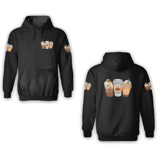 Fall Coffee Drink Thanksgiving 3D Hoodies
