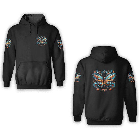 Aztec Butterfly Rainbow Butterfly Women’s 3D Hoodies