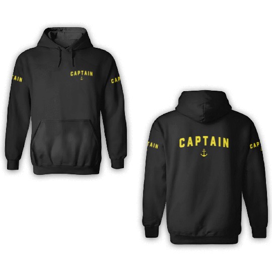 Navy Blue Captain 3D Hoodies