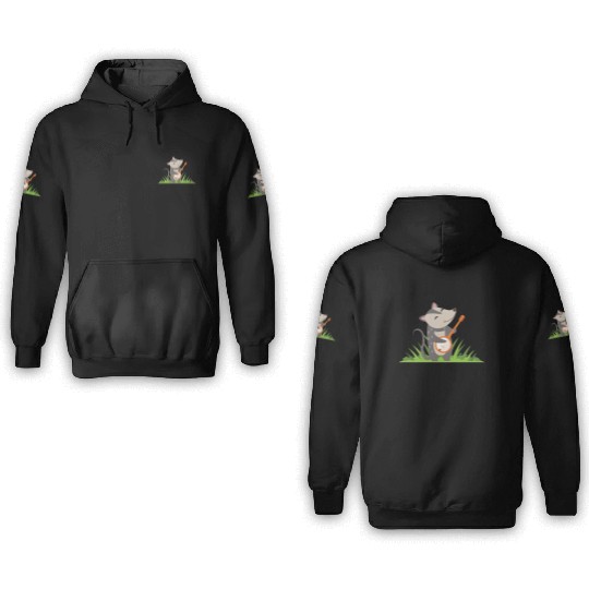 Possum Guitar Kids Cute 3D Hoodies