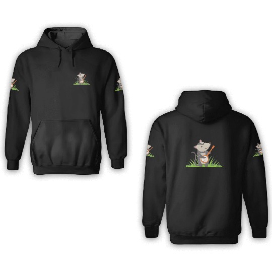 Possum Guitar Kids Cute 3D Hoodies