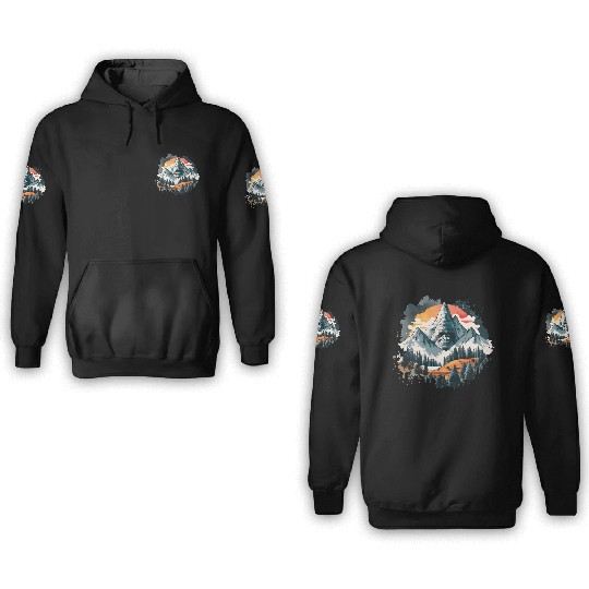 Bigfoot Mountain 3D Hoodies