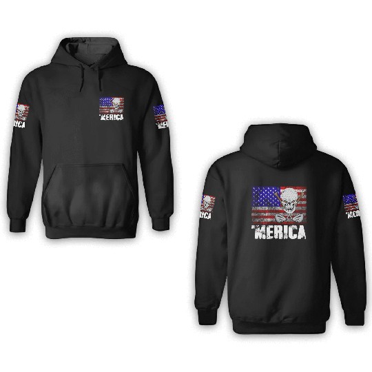 Merica Golf 3D Hoodies