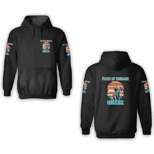 Courageous Canine Companion 3D Hoodies