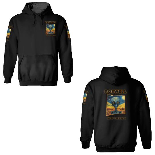 Roswell New Mexico - Alien 3D Hoodies