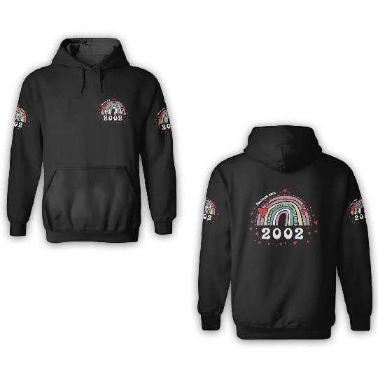 Awesome 2002 - 21st Birthday w/ Cute Vintage 3D Hoodies