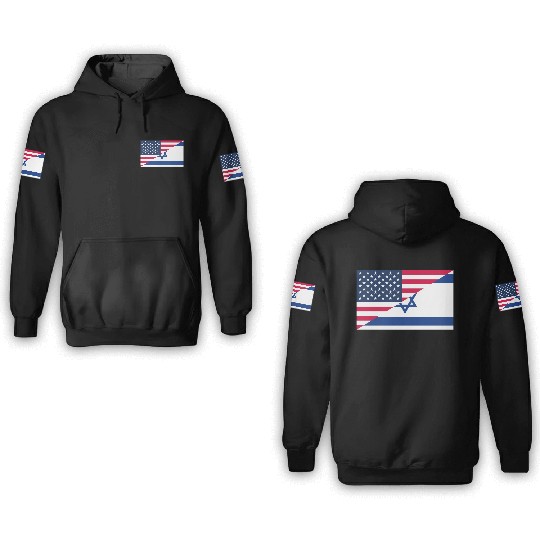 Israel USA flag flags 3D Hoodies