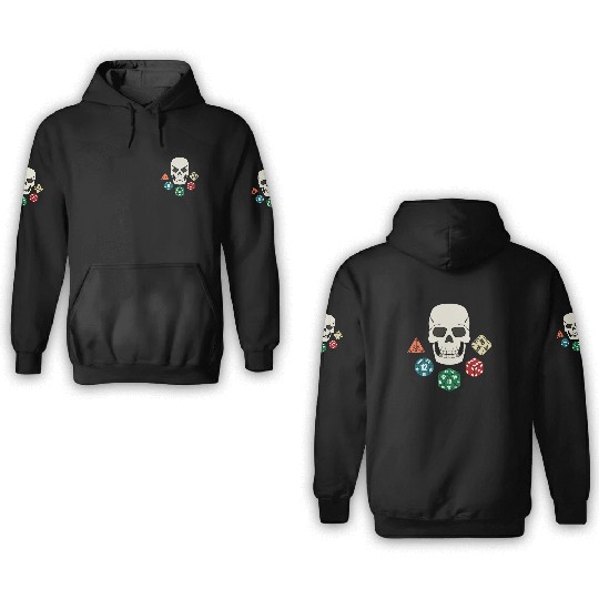 TABLETOP GAMER DICE SKULL PIRATE JOLLY ROGER 3D Hoodies