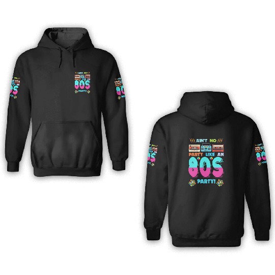 80s Party Vibes - Retro Design with Cassette Tapes 3D Hoodies