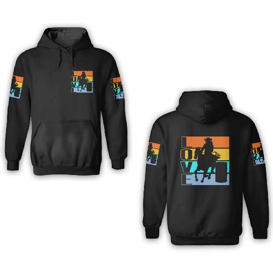 Horseback Riding Equestrian Colorful Horse Lovers 3D Hoodies