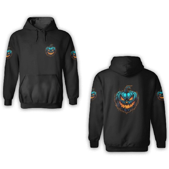 Spooky Colorful Halloween Pumpkin 3D Hoodies