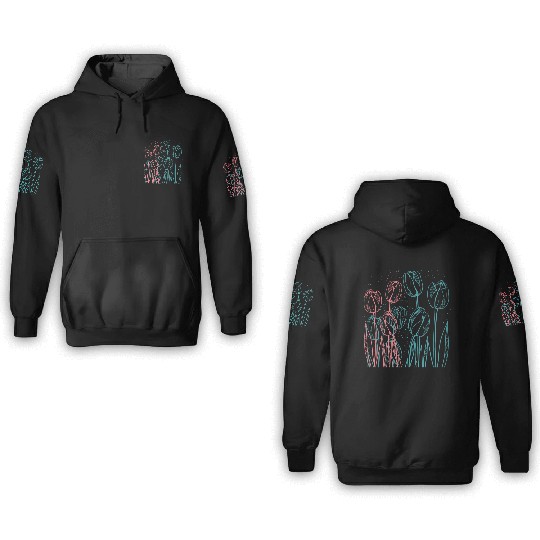 Colorful Tulips Garden 3D Hoodies