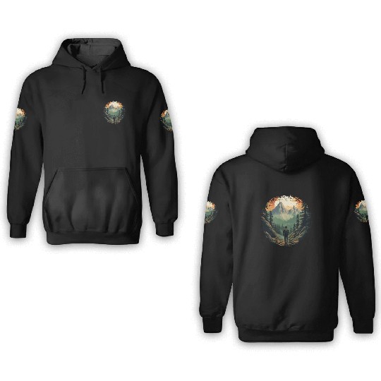 Forest nature trekking adventure 3D Hoodies