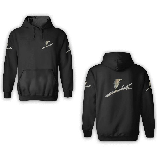 Green Heron 3D Hoodies