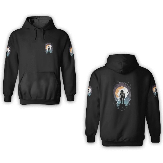 astronauts enter the space dimension 3D Hoodies
