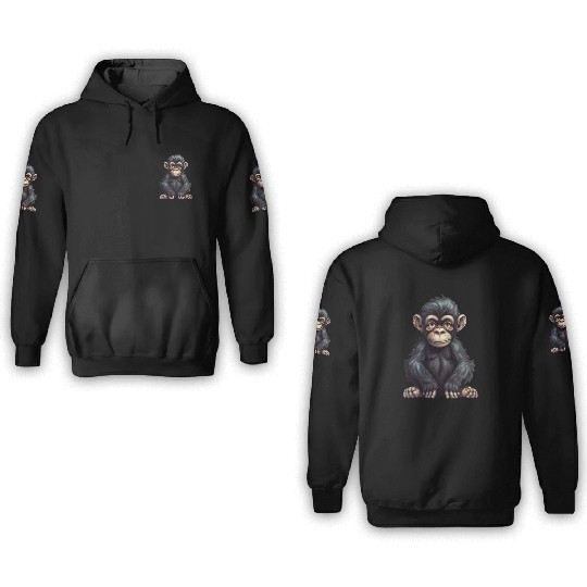 Cute Monkey for Kids for a Kid 3D Hoodies