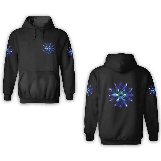 Watercolor snowflake 3D Hoodies
