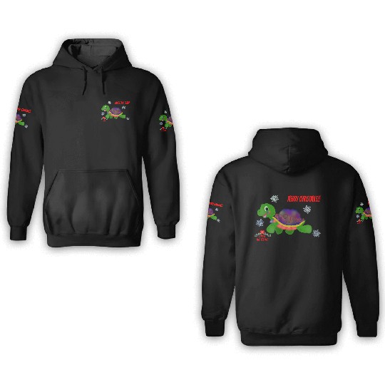 "Tinsel the Turtle" (Snowflake Snuggliezz) 3D Hoodies
