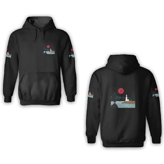 Acadia National Park 80s Maine Mount Island 3D Hoodies