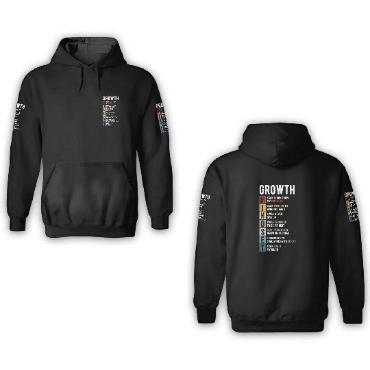 growth mindset 3D Hoodies