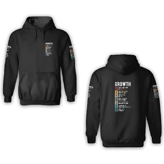 growth mindset 3D Hoodies