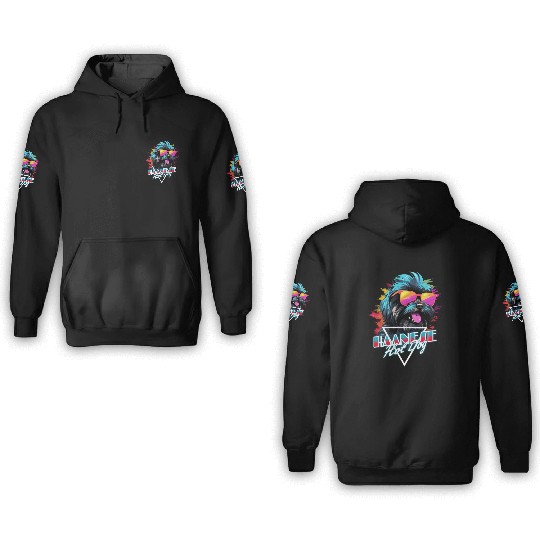 Retro Wave Havanese Hot Dog 3D Hoodies