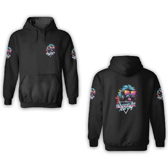 Retro Wave Havanese Hot Dog 3D Hoodies