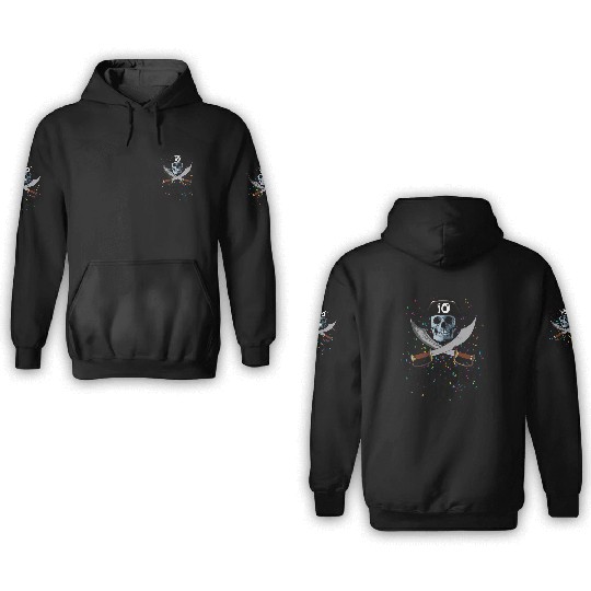 Birthday Boy 10 Pirate 3D Hoodies