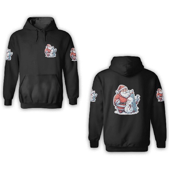 Cheerful Holidays Await: Explore Our Santa 3D Hoodies