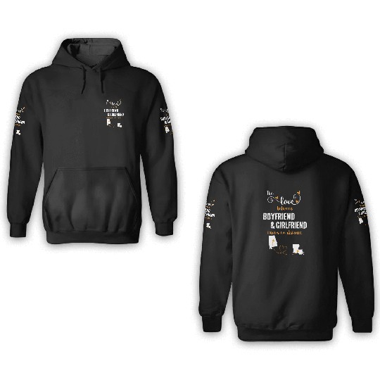Love Between BF And GF Albm To Louisiana Gift 3D Hoodies