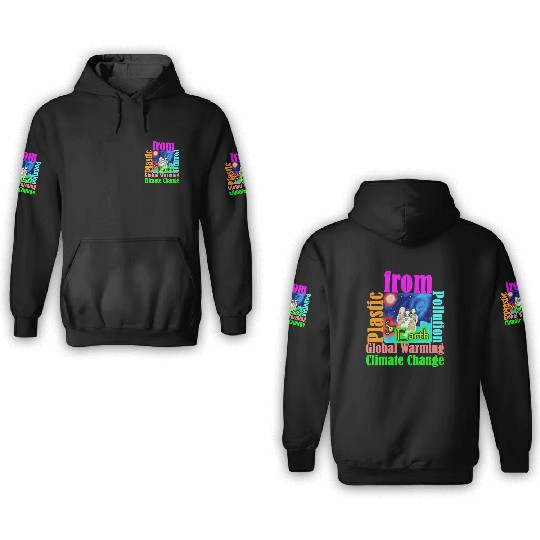 Save Earth 3D Hoodies
