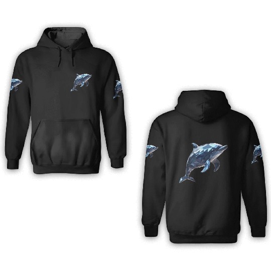 Geometric Style Dolphin 3D Hoodies